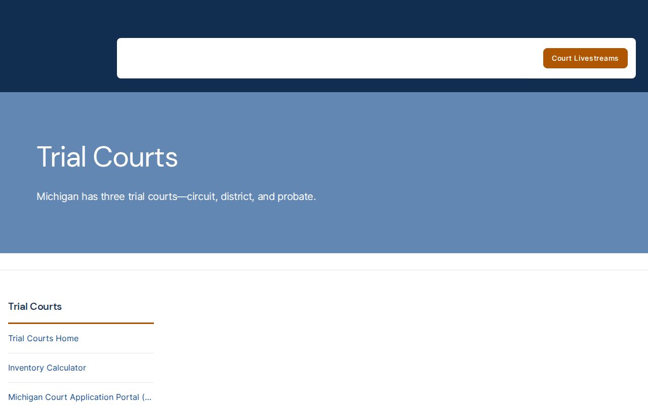 Michigan trial court directory for Presque Isle County criminal case records
